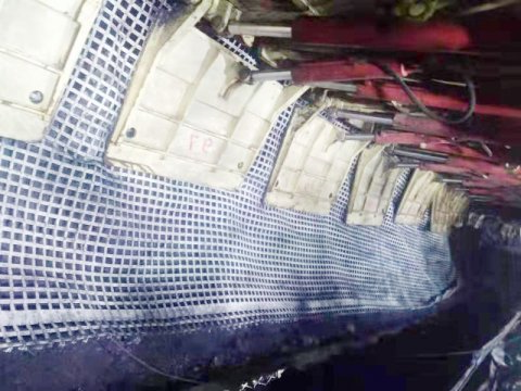 霄云煤矿：高强聚酯纤维柔性网广受井下职工好评